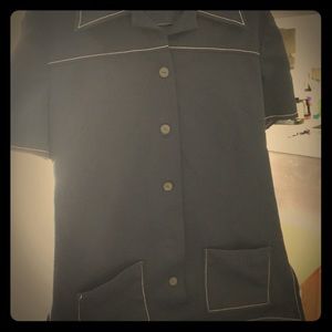 Vintage Button down Navy 2 Big Pocket Shirt